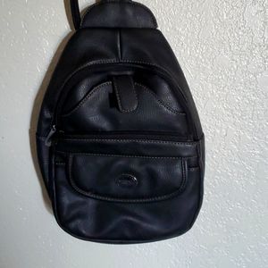 Black backpack purse